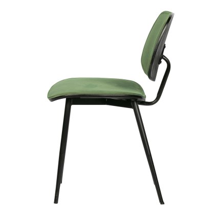 Jackie Dining Chair Velvet Fabric Green