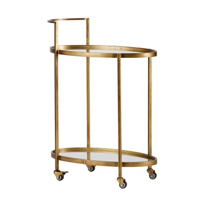 Push Trolley Antique Brass