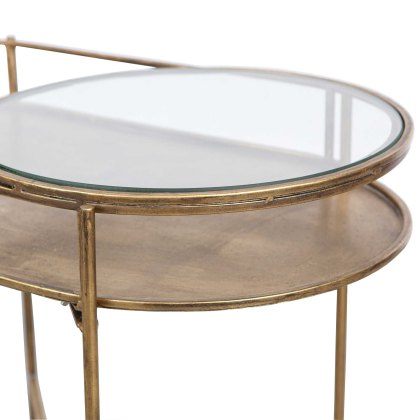 Adorable Side/Lamp Table Antique Brass