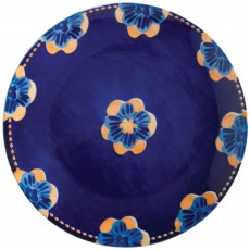 Majolica Porcelain Dinner Plate 26cm x 2cm Ink Blue