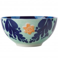 Majolica Porcelain Bowl 12cm x 6cm Ink Blue