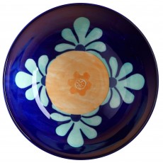 Majolica Porcelain Bowl 16cm x 7cm Ink Blue