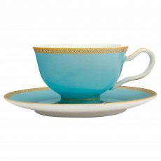 Teas & C's Kasbah Porcelain 200ml Footed Cup and Saucer Turquoise