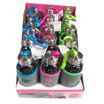 Glass Drinking Bottle (Choice of 3) 500ml
