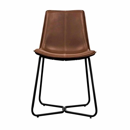 Valencia Dining Chair Faux Leather Brown Valencia Dining Chair Faux Leather Brown