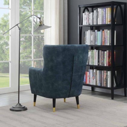 Hamish Armchair Faux Suede Teal