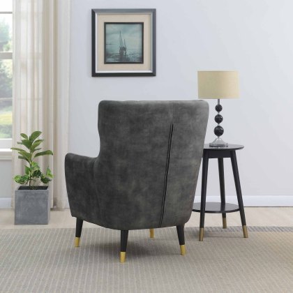 Hamish Armchair Faux Suede Green