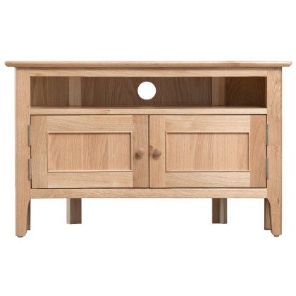 Alford 2 Door Corner TV/Entertainment Unit Light Oak