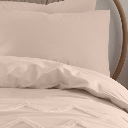 Chevron Tuft Reversible Duvet Cover Set Blush (Multiple Sizes)
