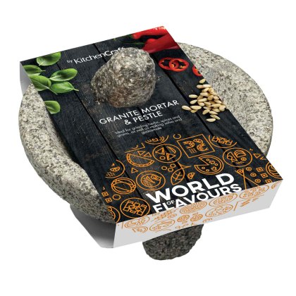 World of Flavours Granite Pestle & Mortar