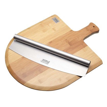 World of Flavours Italian Pizza Board & Knife Serving Set World of Flavours Italian Pizza Board & Knife Serving Set