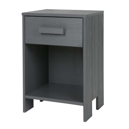 Dennis 1 Drawer Bedside Locker Steel Grey