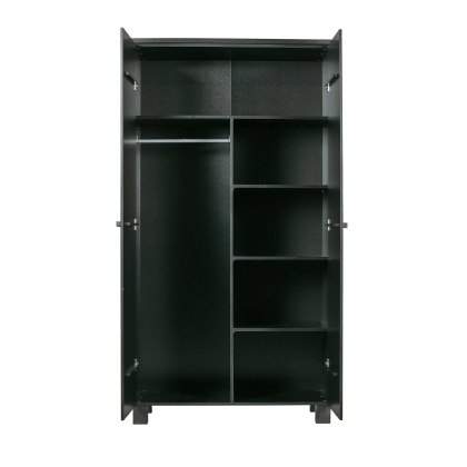 Dennis 2 Door Wardrobe Black
