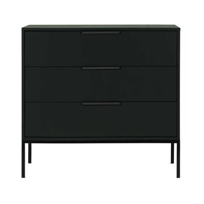 Adam 3 Drawer Chest of Drawers Black Adam 3 Drawer Chest of Drawers Black
