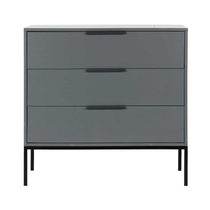 Adam 3 Drawer Chest of Drawers Steel Grey Adam 3 Drawer Chest of Drawers Steel Grey
