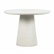 Damon 4-6 Person Round Dining Table White