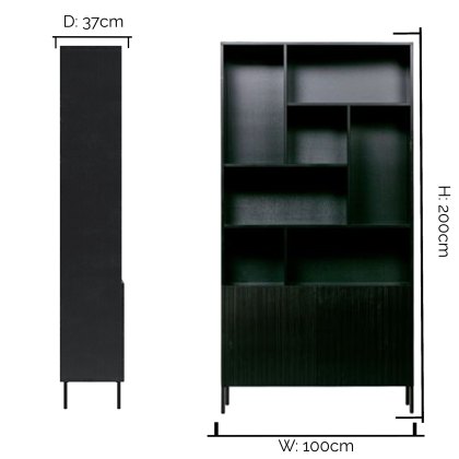 Gravure Display Cabinet Black