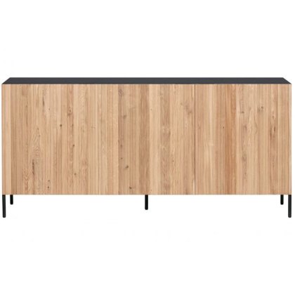 Gravure Sideboard Black With Natural Doors Gravure Sideboard Black With Natural Doors