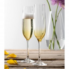 Erne Champagne Flute Glasses Amber (Set Of 2)