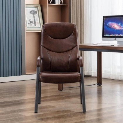 Taylor Armchair Faux Leather Tan