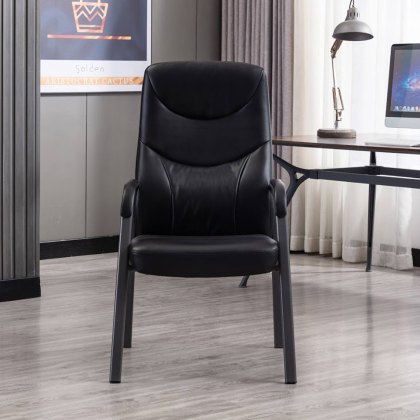 Taylor Armchair Faux Leather Black