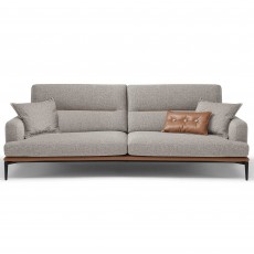 Feng 3 Seater Sofa With Extending Backrest Microfibre