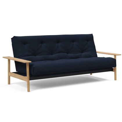 Balder 3 Seater Sofa Bed With Soft Pocket Sprung Mattress Fabric Blue