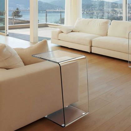 Emily Sofa/Side Table Glass Emily Sofa/Side Table Glass