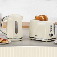 Breville Bold Textured Collection 2 Slice Toaster Cream