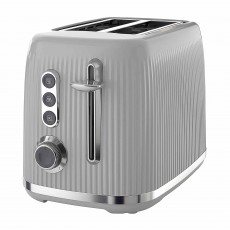 Bold Textured Collection 2 Slice Toaster Grey