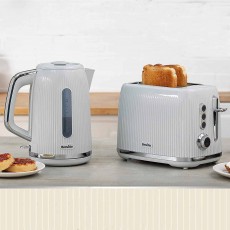 Bold Textured Collection 2 Slice Toaster Grey