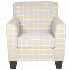 Sella Accent Chair Fabric Lemon Check