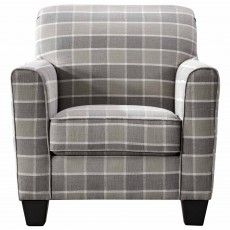 Sella Accent Chair Fabric Beige Check