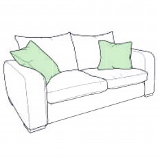 Chianti 3 Seater Standard Back Sofa Fabric E Sierra Chevron Cream & Weathered Oak Feet