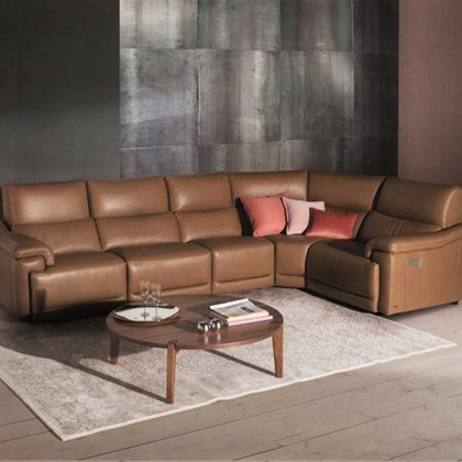 Brama Electric Reclining 3 Seater Sofa Leather Category 15