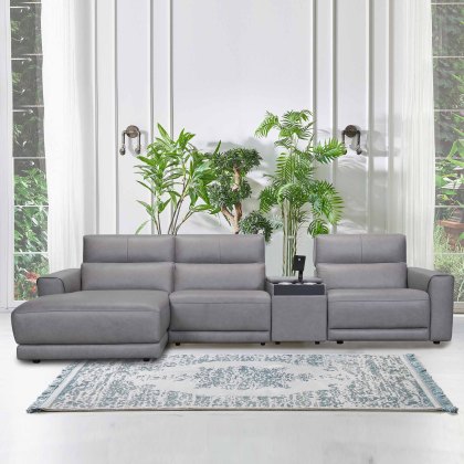 Federico Modular 3 Seater Sofa With Electric Footrest & Headrest RHF Fabric Category 20