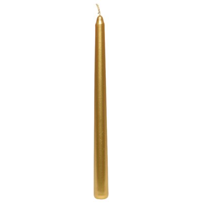 Wax Dinner Candles Gold 25cm (Set of 12) Wax Dinner Candles Gold 25cm (Set of 12)