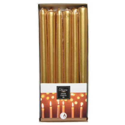 Wax Dinner Candles (Set of 12) 25cm (Multiple Colours) Wax Dinner Candles (Set of 12) 25cm (Multiple Colours)