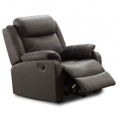 Galloway Manual Reclining Armchair Suede Look Slate