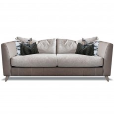 Haven 4 Seater Sofa Leather & Fabric Mix