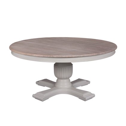 Georgia 6 Person Round Dining Table Grey & Oak Georgia 6 Person Round Dining Table Grey & Oak