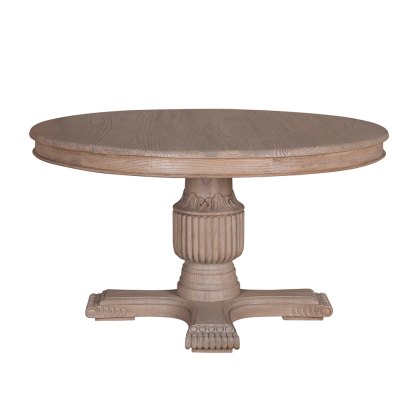 Georgia 6 Person Round Dining Table Rustic Brown