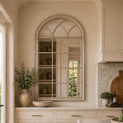 Isabella Wall Mirror Champagne Silver