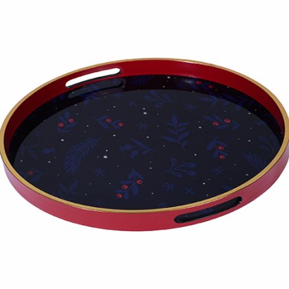 Festive Night Tray Red & Black Festive Night Tray Red & Black