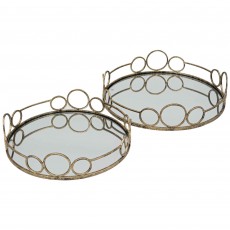 Mindy Brownes Remy Trays (Set Of 2) Gold