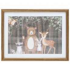 Mindy Brownes Forest Friends 43cm x 33.5cm Picture Light Wood Frame