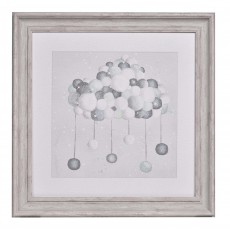 Sleeping On A Cloud 49cm x 49cm Picture Blue White/Grey Frame