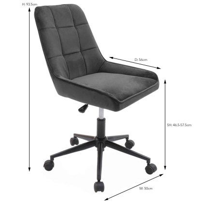 Benton Office Chair Fabric Charcoal