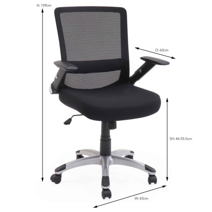 Boden Office Chair Fabric Black