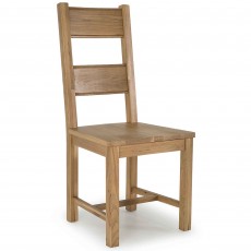 Brid Slatted Back Dining Chair Oak